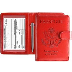 NEW Passport Holder Cover Wallet RFID Blocking PU Leather